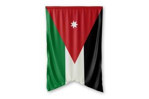 Jordan flag and white background. - Image. photo