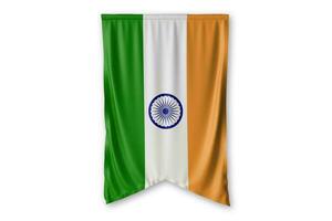 India flag and white background. - Image. photo