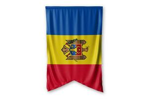 Moldova flag and white background. - Image. photo