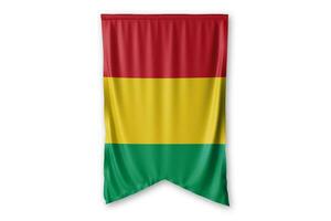 Guinea flag and white background. - Image. photo