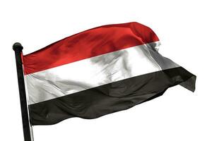 Yemen bandera en un blanco antecedentes. - imagen. foto