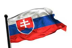 Eslovaquia bandera en un blanco antecedentes. - imagen. foto