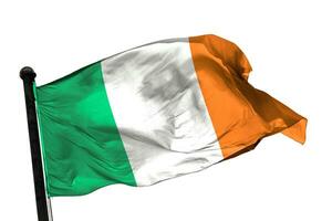 Irlanda bandera en un blanco antecedentes. - imagen. foto