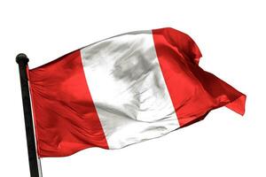 Peru flag on a white background. - image. photo