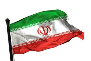 Iran flag on a white background. - image. photo