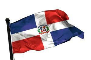 República Dominicana bandera en un blanco antecedentes. - imagen. foto