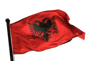 Albania bandera en un blanco antecedentes. - imagen. foto