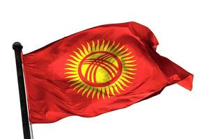 Kyrgyzstan flag on a white background. - image. photo