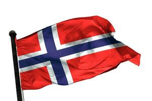 Noruega bandera en un blanco antecedentes. - imagen. foto