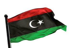 File Libya flag on a white background. - image. photo