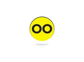 Alphabet Oo Logo Image, Minimalist OO Initial Circle Logo vector