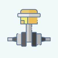 Icon Crankshaft. related to Car Maintenance symbol. doodle style. simple design editable. simple illustration vector