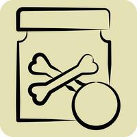 Icon Pills. related to Poison symbol. hand drawn style. simple design editable. simple illustration vector