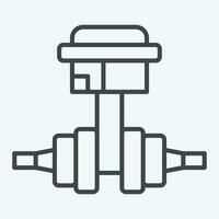 Icon Crankshaft. related to Car Maintenance symbol. line style. simple design editable. simple illustration vector