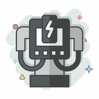 Icon Charging System. related to Car Maintenance symbol. comic style. simple design editable. simple illustration vector