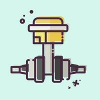 Icon Crankshaft. related to Car Maintenance symbol. MBE style. simple design editable. simple illustration vector