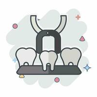 Icon Tooth Extra. related to Dentist symbol. comic style. simple design editable. simple illustration vector