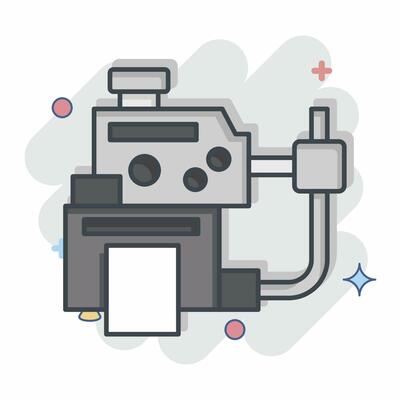 Icon Coolant Leak Diagnosis. related to Car Maintenance symbol. comic style. simple design editable. simple illustration
