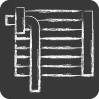 Icon AC Evaporator. related to Car Maintenance symbol. chalk Style. simple design editable. simple illustration vector