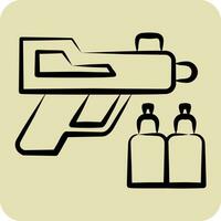 Icon Gun. related to Poison symbol. hand drawn style. simple design editable. simple illustration vector