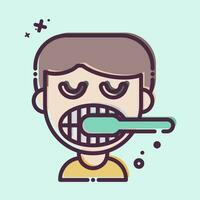 Icon ToothBrush. related to Dentist symbol. MBE style. simple design editable. simple illustration vector