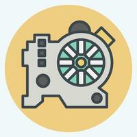 Icon Water Pump. related to Car Maintenance symbol. color mate style. simple design editable. simple illustration vector