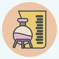 Icon Laboratory. related to Poison symbol. color mate style. simple design editable. simple illustration vector