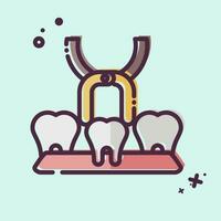 Icon Tooth Extra. related to Dentist symbol. MBE style. simple design editable. simple illustration vector