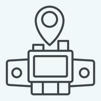 Icon Map Sensor. related to Car Maintenance symbol. line style. simple design editable. simple illustration vector