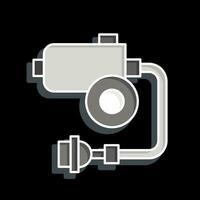 Icon Wiper Motor. related to Car Maintenance symbol. glossy style. simple design editable. simple illustration vector