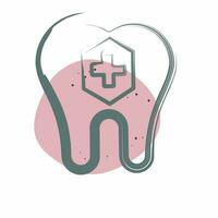 icono fluoruro. relacionado a dentista símbolo. color Mancha estilo. sencillo diseño editable. sencillo ilustración vector