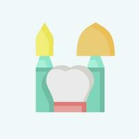 Icon Carbide Finishing. related to Dentist symbol. flat style. simple design editable. simple illustration vector