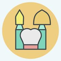 Icon Carbide Finishing. related to Dentist symbol. color mate style. simple design editable. simple illustration vector