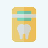 Icon Dental Floss. related to Dentist symbol. flat style. simple design editable. simple illustration vector
