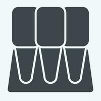 Icon Incisor. related to Dentist symbol. glyph style. simple design editable. simple illustration vector