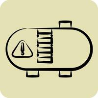 Icon Tank. related to Poison symbol. hand drawn style. simple design editable. simple illustration vector