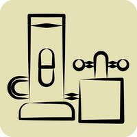 Icon Livens Projector. related to Poison symbol. hand drawn style. simple design editable. simple illustration vector