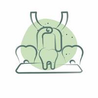 Icon Tooth Extra. related to Dentist symbol. Color Spot Style. simple design editable. simple illustration vector