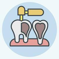 Icon Endodontist. related to Dentist symbol. color mate style. simple design editable. simple illustration vector