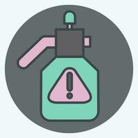 Icon Sprayer. related to Poison symbol. color mate style. simple design editable. simple illustration vector