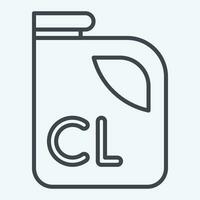 Icon Chlorine. related to Poison symbol. line style. simple design editable. simple illustration vector