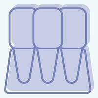 Icon Incisor. related to Dentist symbol. two tone style. simple design editable. simple illustration vector