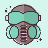 Icon Face mask. related to Poison symbol. MBE style. simple design editable. simple illustration vector