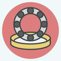 Icon Wheel Bearings. related to Car Maintenance symbol. color mate style. simple design editable. simple illustration vector