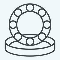 Icon Wheel Bearings. related to Car Maintenance symbol. line style. simple design editable. simple illustration vector