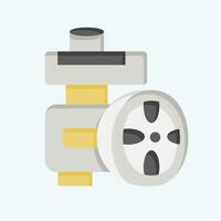 Icon Poer Steering Pump. related to Car Maintenance symbol. flat style. simple design editable. simple illustration vector