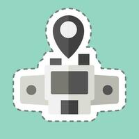 Sticker line cut Map Sensor. related to Car Maintenance symbol. simple design editable. simple illustration vector