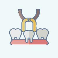 Icon Tooth Extra. related to Dentist symbol. doodle style. simple design editable. simple illustration vector