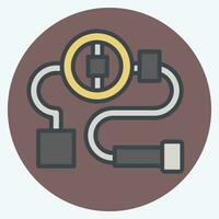 Icon Steering System. related to Car Maintenance symbol. color mate style. simple design editable. simple illustration vector