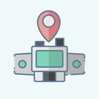 Icon Map Sensor. related to Car Maintenance symbol. doodle style. simple design editable. simple illustration vector